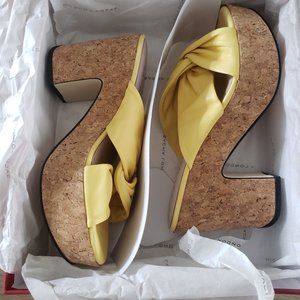 Sacha London NWT Indu Lemon Yellow Platform Sandals